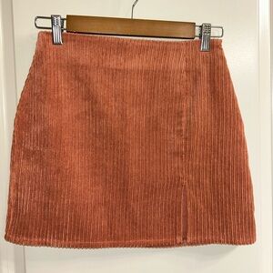 Altar'd State Terracotta Corduroy Mini Skirt